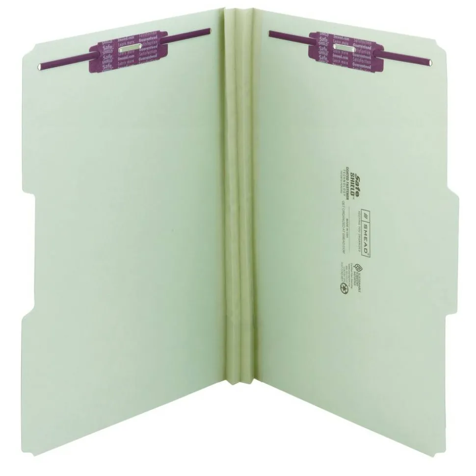 Smead 1/3 Tab Cut Legal Recycled Fastener Folder