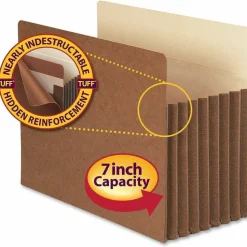 Smead TUFF Straight Tab Cut Letter Recycled File Pocket