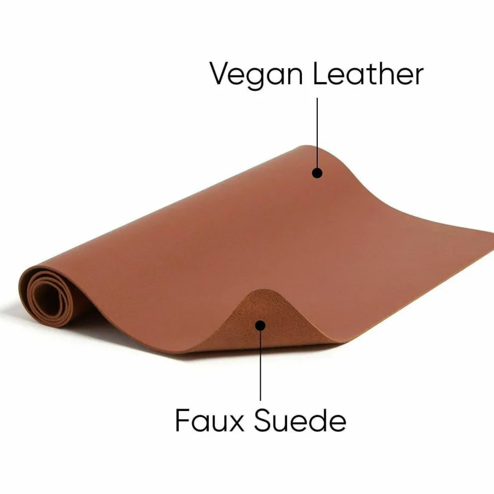 Smead Vegan Leather Desk Pads, 23.6" x 13.7", Brown