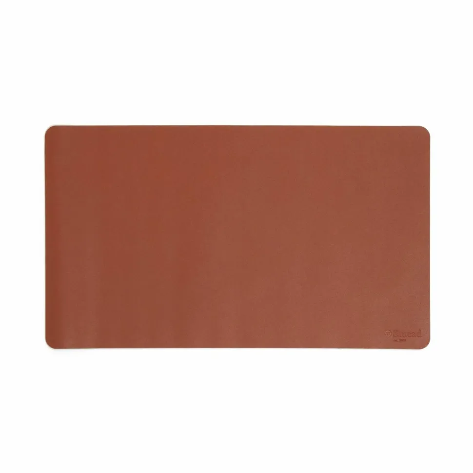 Smead Vegan Leather Desk Pads, 23.6" x 13.7", Brown