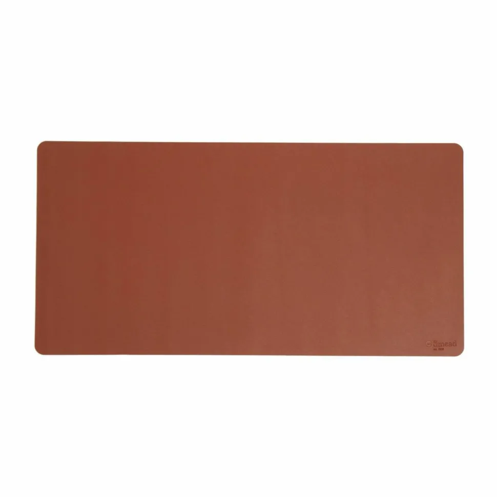 Smead Vegan Leather Desk Pads, 31.5" x 15.7", Brown