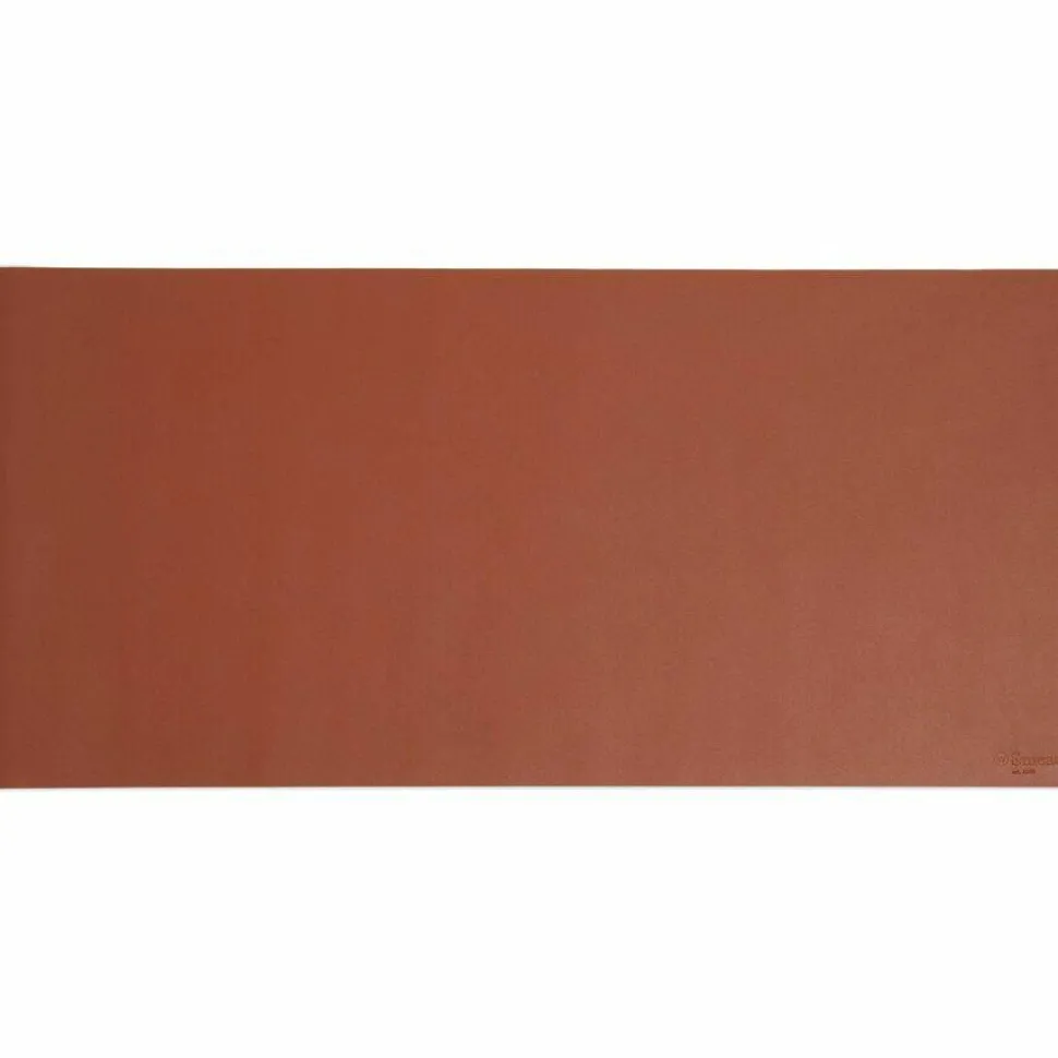 Smead Vegan Leather Desk Pads, 36" x 17", Brown