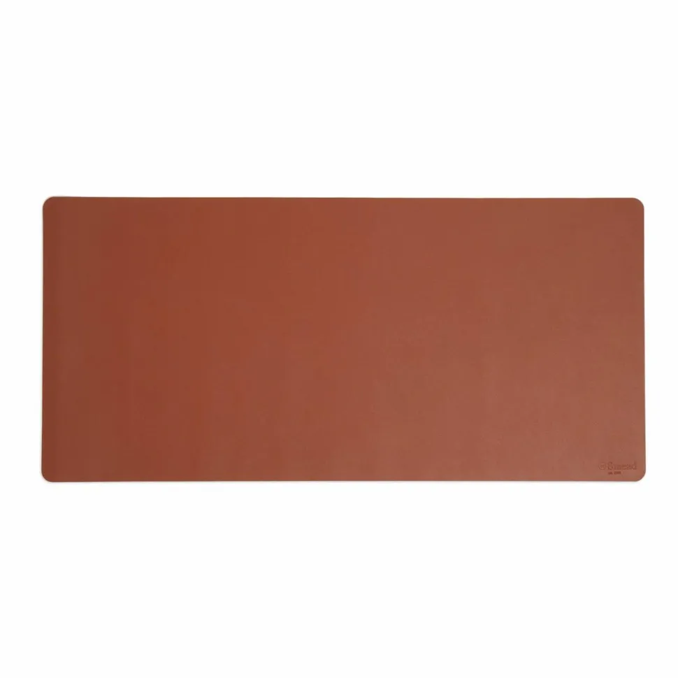 Smead Vegan Leather Desk Pads, 36" x 17", Brown