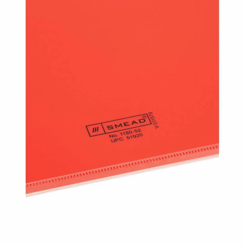 Smead Vinyl Top-Tab Out Guides, Letter Size, Red, Box Of 50
