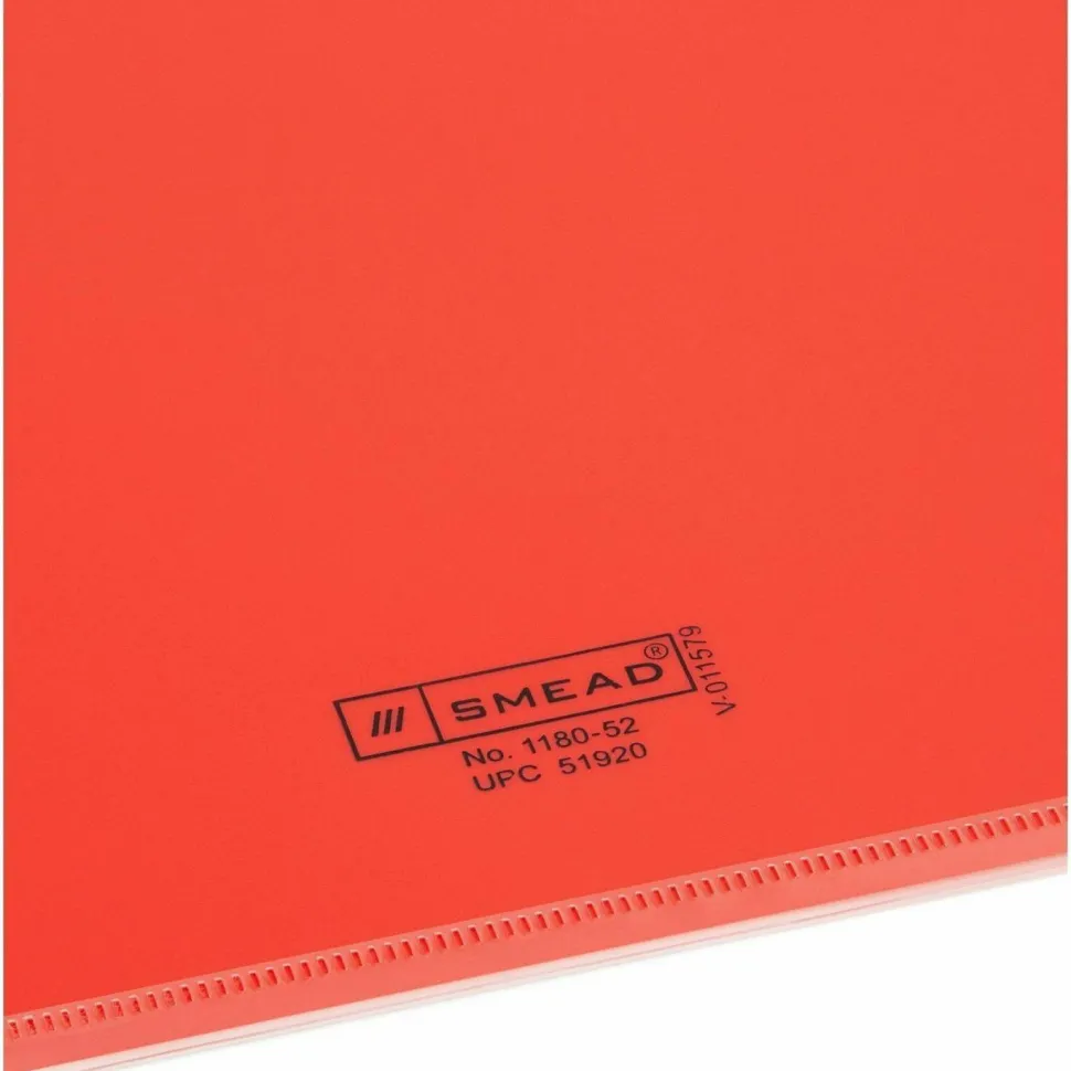 Smead Vinyl Top-Tab Out Guides, Letter Size, Red, Box Of 50