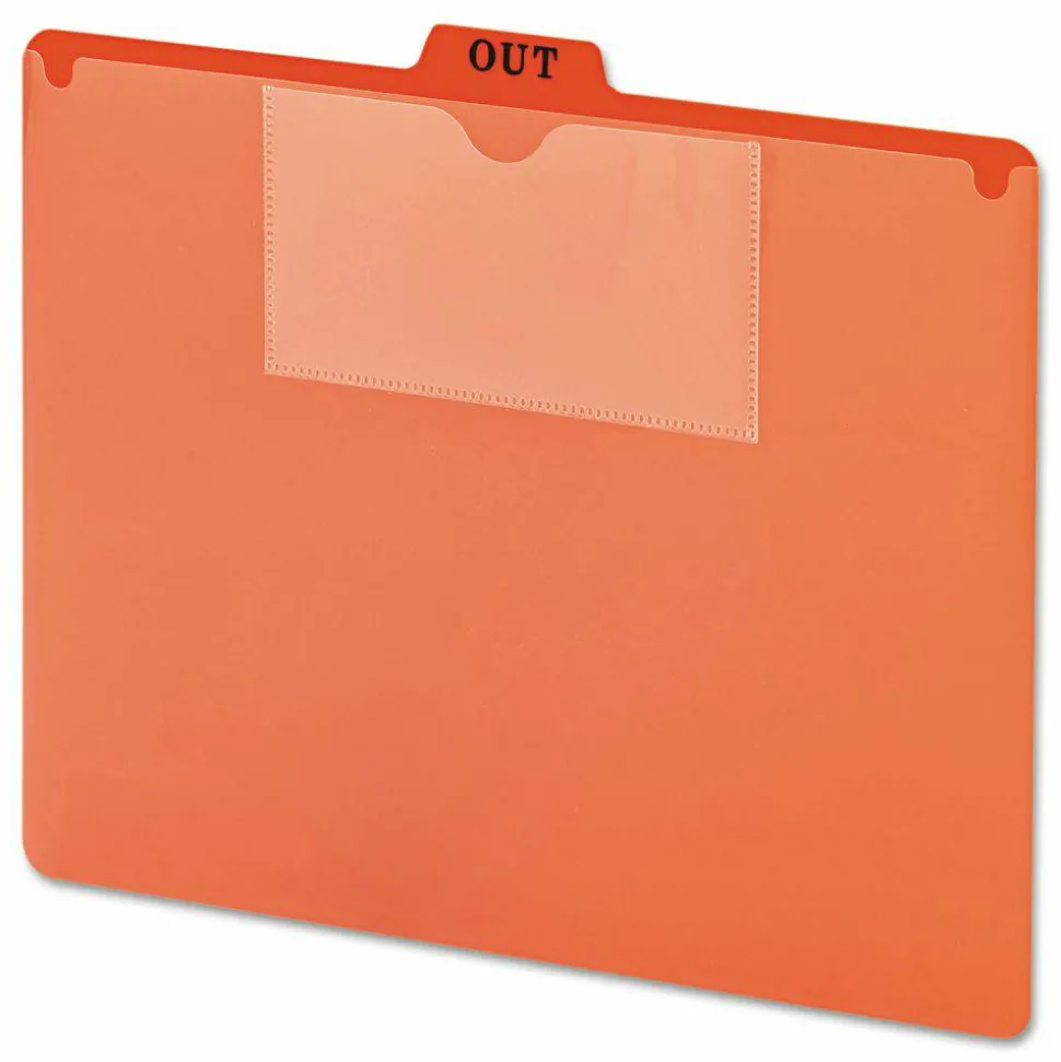 Smead Vinyl Top-Tab Out Guides, Letter Size, Red, Box Of 50