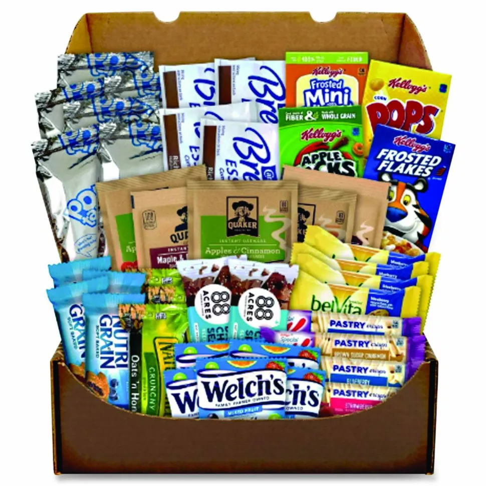 Snack Box Pros Breakfast Snack Box, 41 Assorted Snacks/Box