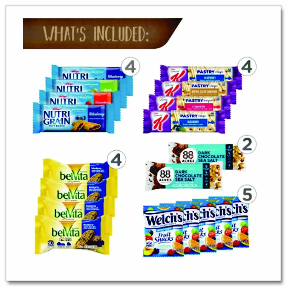 Snack Box Pros Breakfast Snack Box, 41 Assorted Snacks/Box