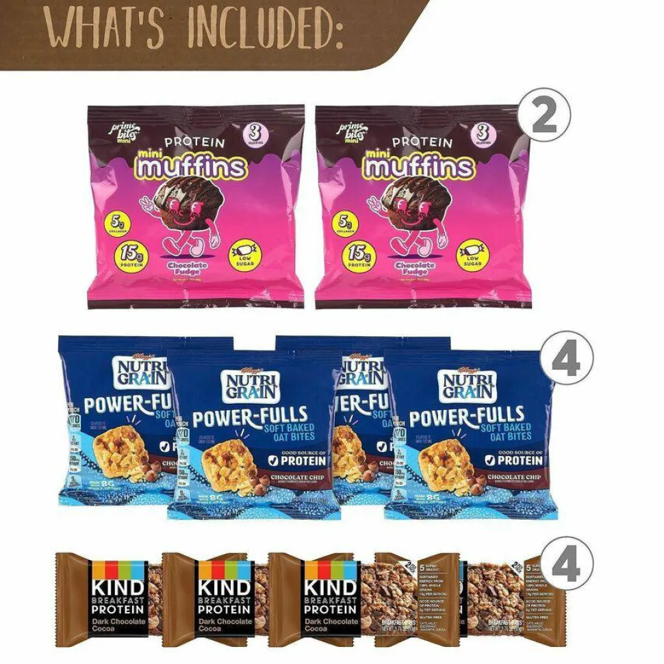 Snack Box Pros Chocolate for Breakfast Snack Box, Chocolate, 23 Assorted Snacks/Box