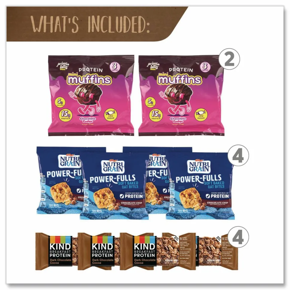 Snack Box Pros Chocolate for Breakfast Snack Box, Chocolate, 23 Assorted Snacks/Box