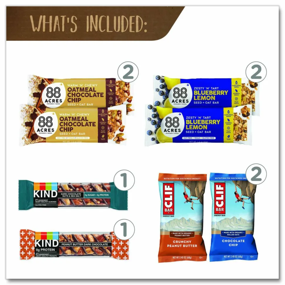 Snack Box Pros Healthy Snack Bar Box, 21 Assorted Snacks/Box
