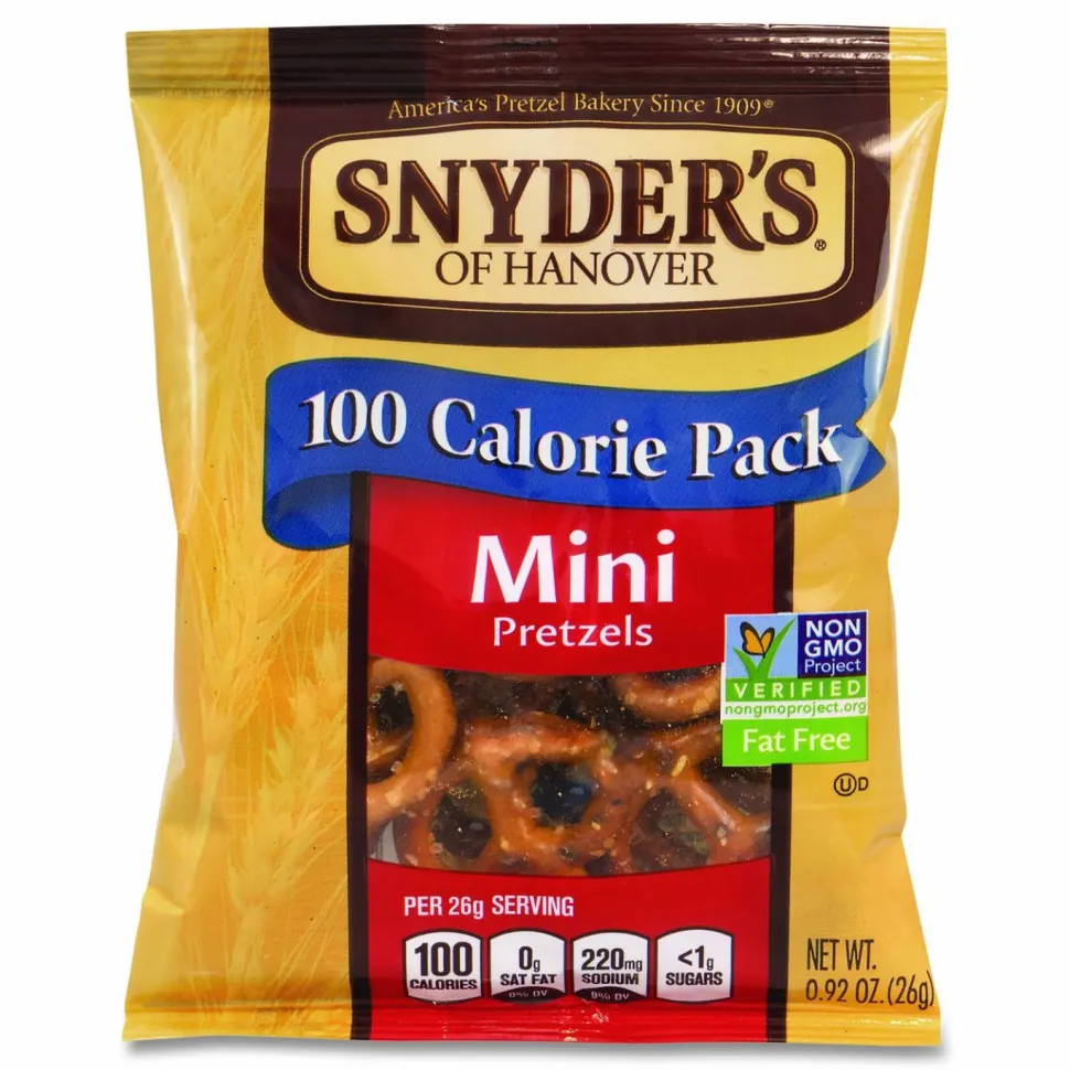 Snyder's Mini Pretzels, 0.92 oz Bags, 36 Bags/Carton