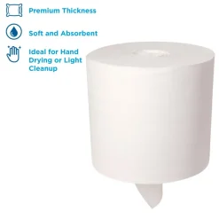 SofPull by GP PRO, 1-Ply, Centerpull Perforated Towels, White, 4 Rolls Per Case, 567 Sheets Per Roll