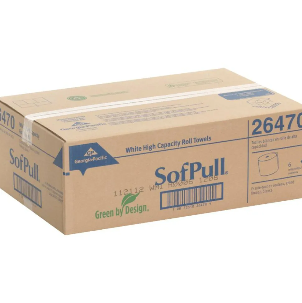 Sofpull by GP PRO, 1-Ply, 7.87" x 10"00', 40% Recycled, White, 6 Rolls per Case