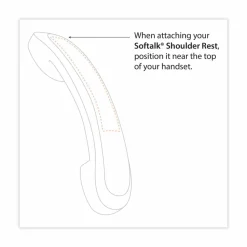 Softalk Antimicrobial Telephone Shoulder Rest - Charcoal - 1 Each