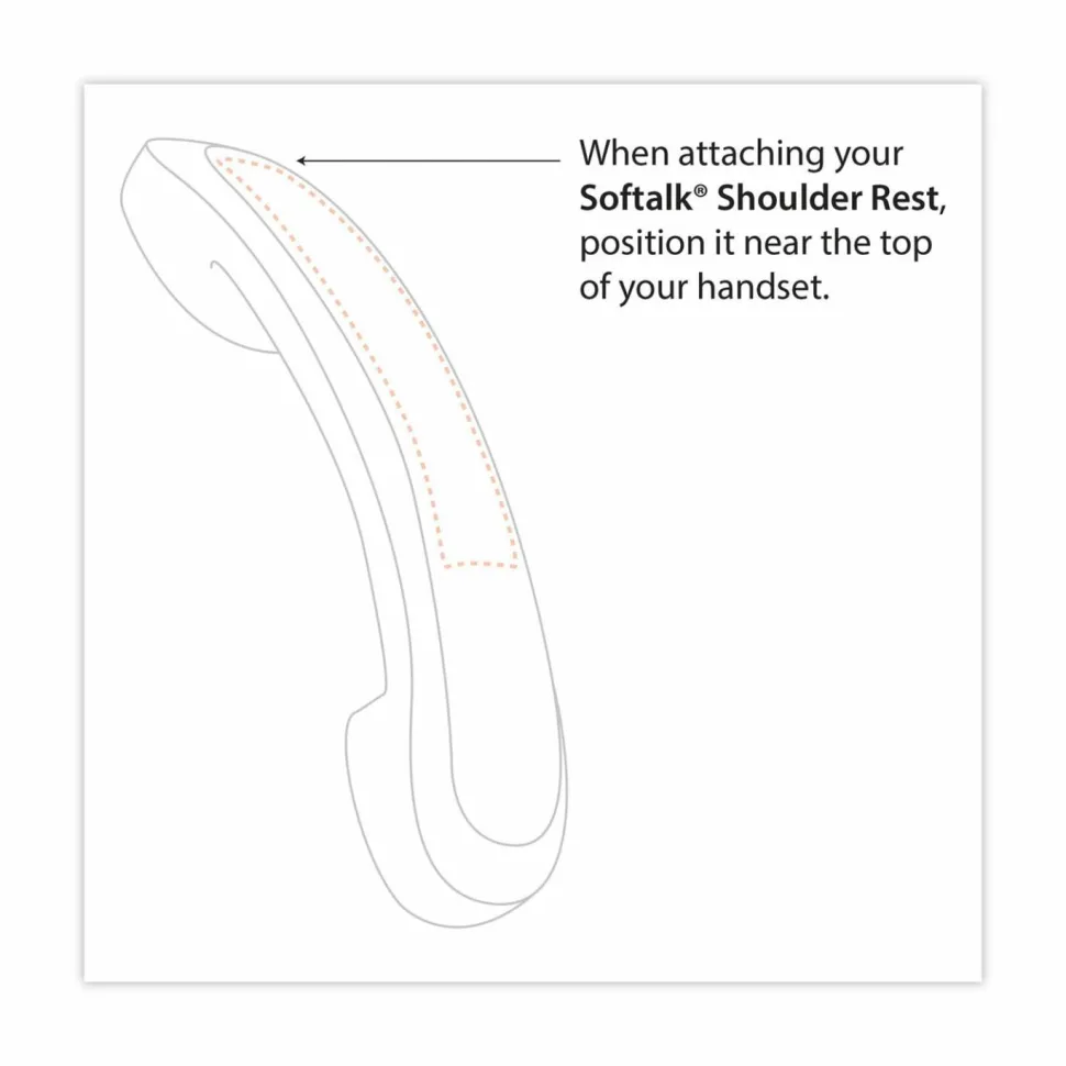 Softalk Antimicrobial Telephone Shoulder Rest - Charcoal - 1 Each