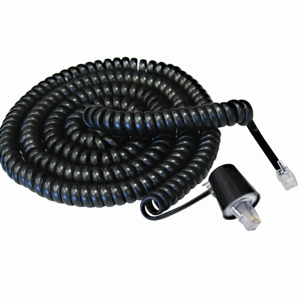 Softalk Coiled Phone Cord Twisstop, Black