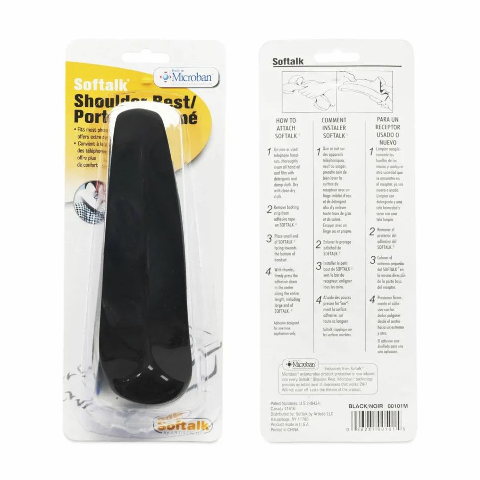 Softalk Shoulder Rest With Microban, Black