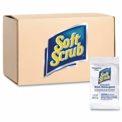 Soft Scrub Automatic Dish Detergent, Lemon Scent, Powder, 1 oz Pack, 200/Carton