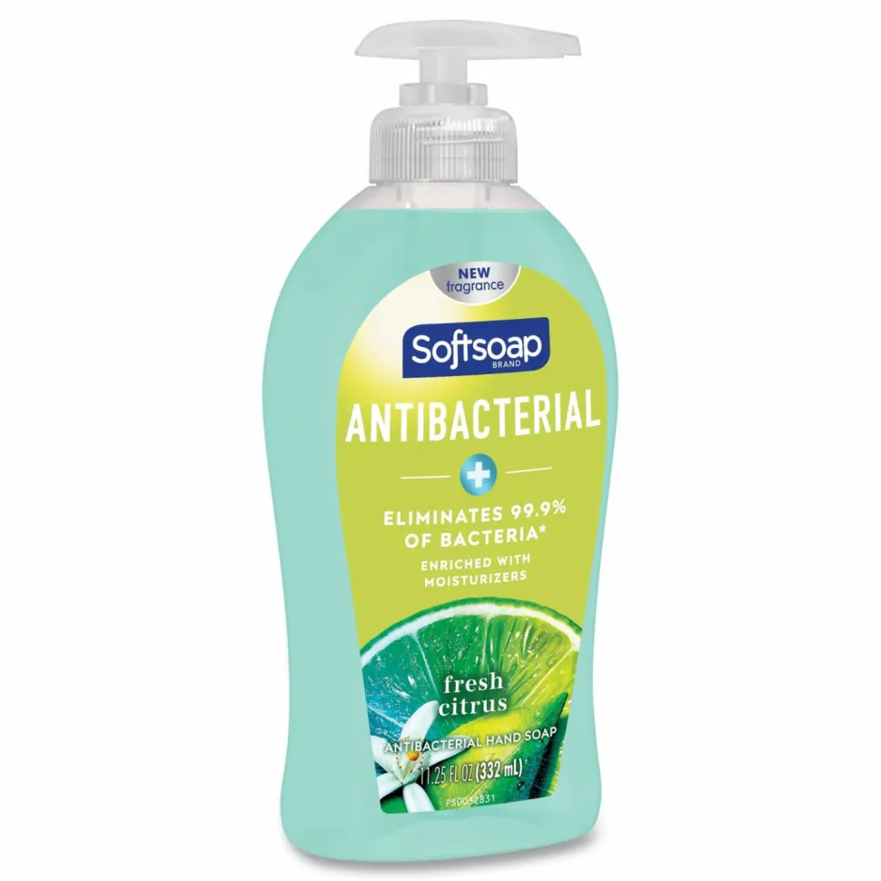 Softsoap Antibacterial Hand Soap, Fresh Citrus Scent, 11.25 oz, 6/Carton