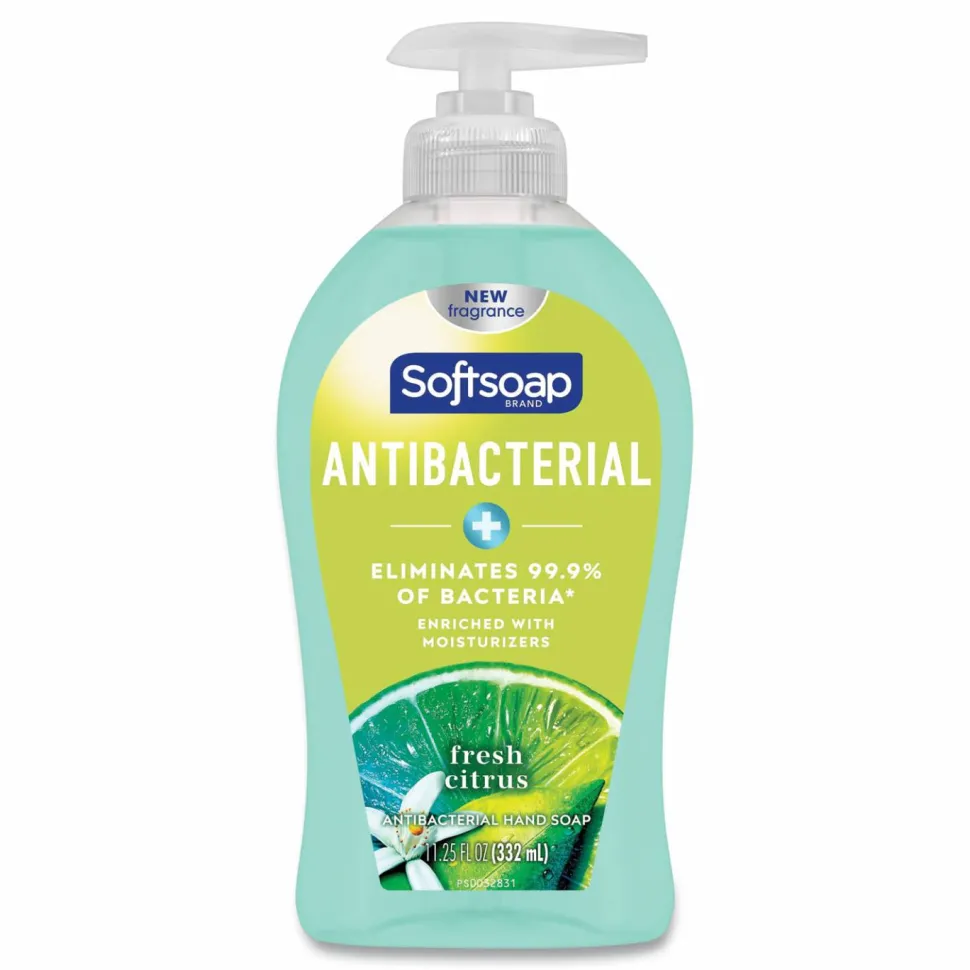 Softsoap Antibacterial Hand Soap, Fresh Citrus Scent, 11.25 oz, 6/Carton