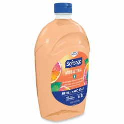 Softsoap Antibacterial Liquid Hand Soap Refill, Fresh Scent, 50 oz, Orange, 3/Carton