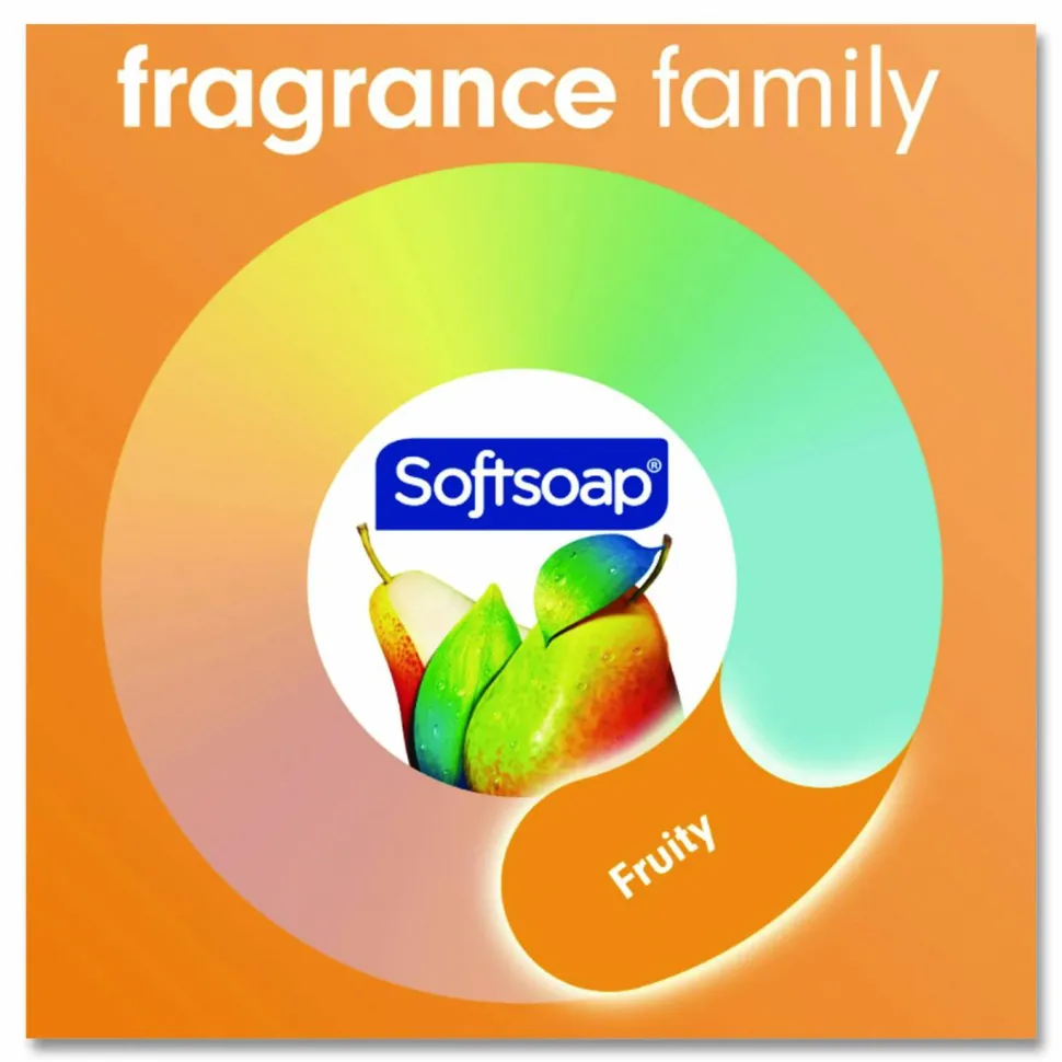 Softsoap Antibacterial Liquid Hand Soap Refill, Fresh Scent, 50 oz, Orange, 3/Carton