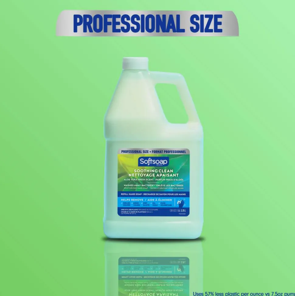 Softsoap Moisturizing Liquid Hand Soap, Soothing Clean Aloe Vera Fresh Scent, 128 fl oz Refill, 4ct