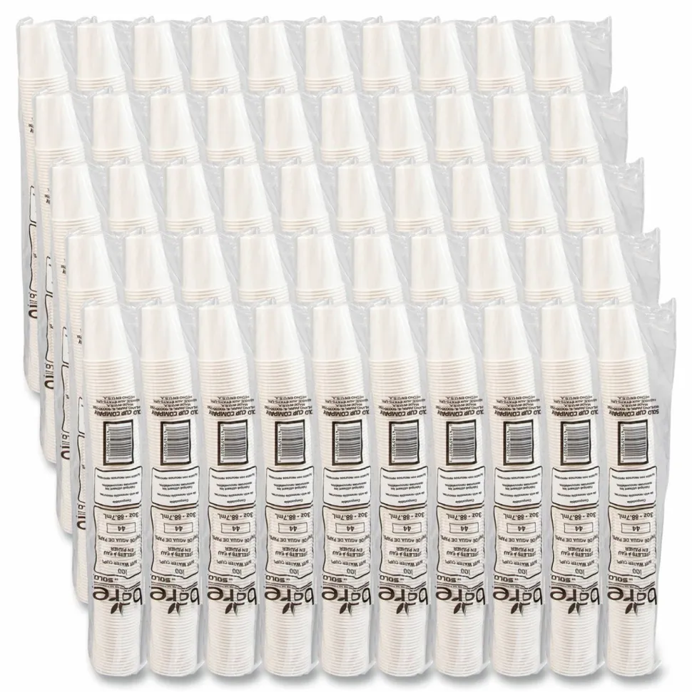 Solo 3 oz Treated Paper Water Cups