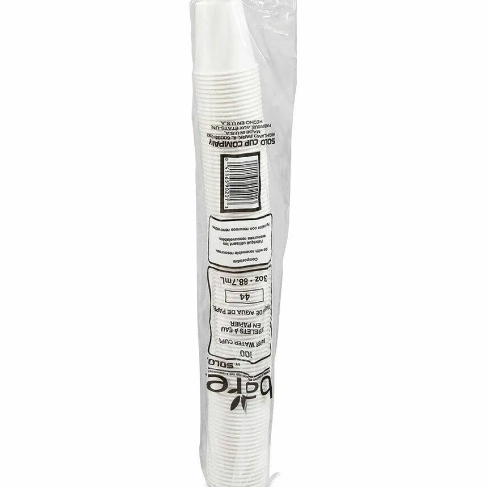 Solo 3 oz Treated Paper Water Cups