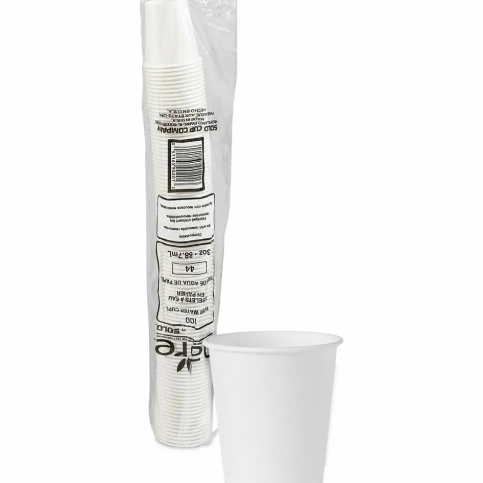 Solo 3 oz Treated Paper Water Cups