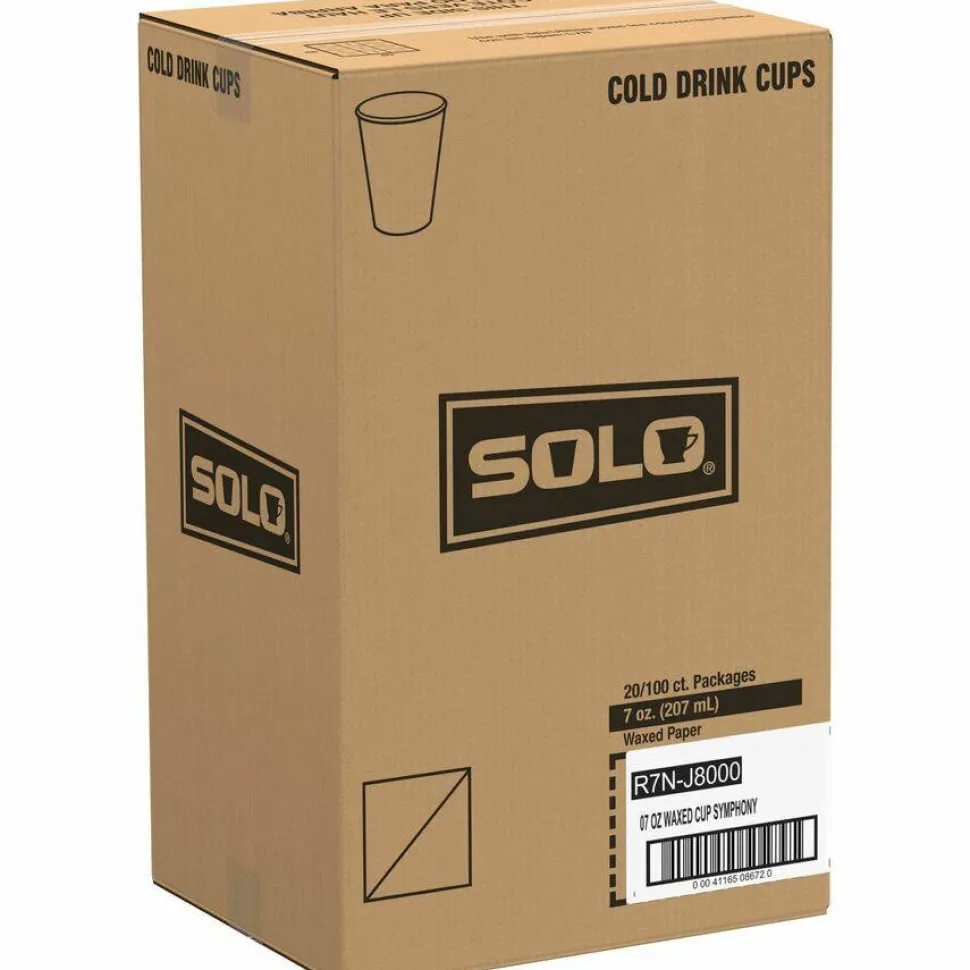 Solo 7 oz Waxed Paper Cold Cups