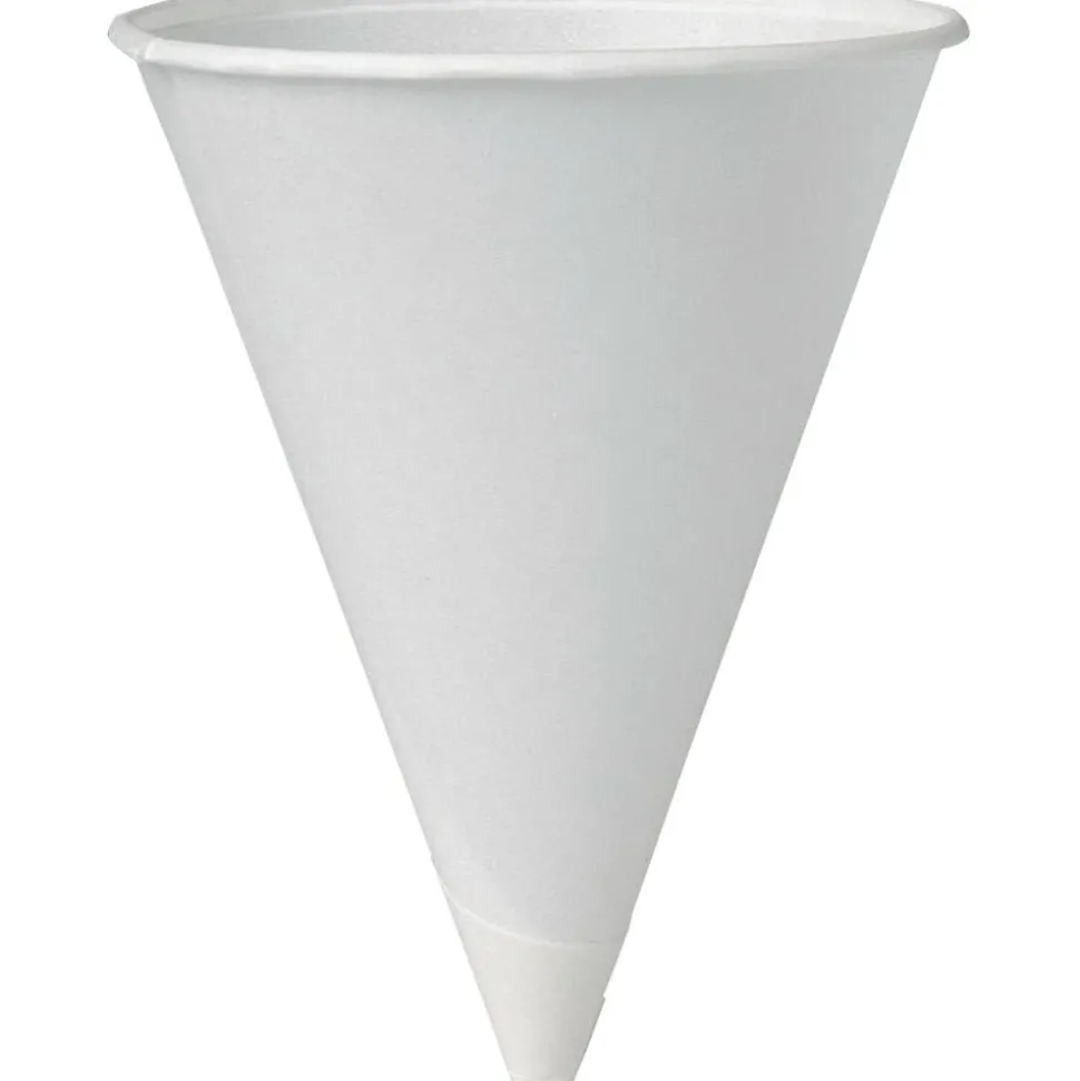 Solo Cup Paper Cone Water Cups, White, 4 Oz, Bag Of 200 Cups