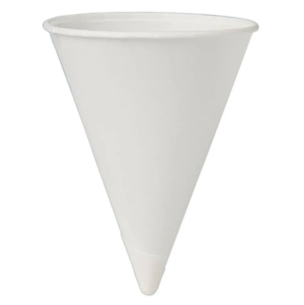 Solo Cup Paper Cone Water Cups, White, 4 Oz, Bag Of 200 Cups