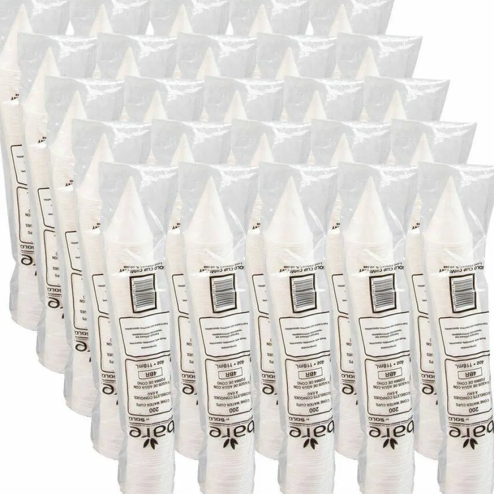 Solo Eco-Forward 4 oz Treated Paper Cone Water Cups