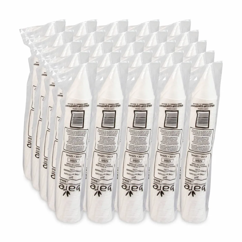 Solo Eco-Forward 4.25 oz Treated Paper Cone Water Cups