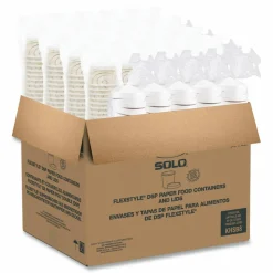 SOLO Flexstyle Double Poly Food Combo Packs, 8 oz, Symphony, Paper, 25/Pack, 10 Packs/Carton