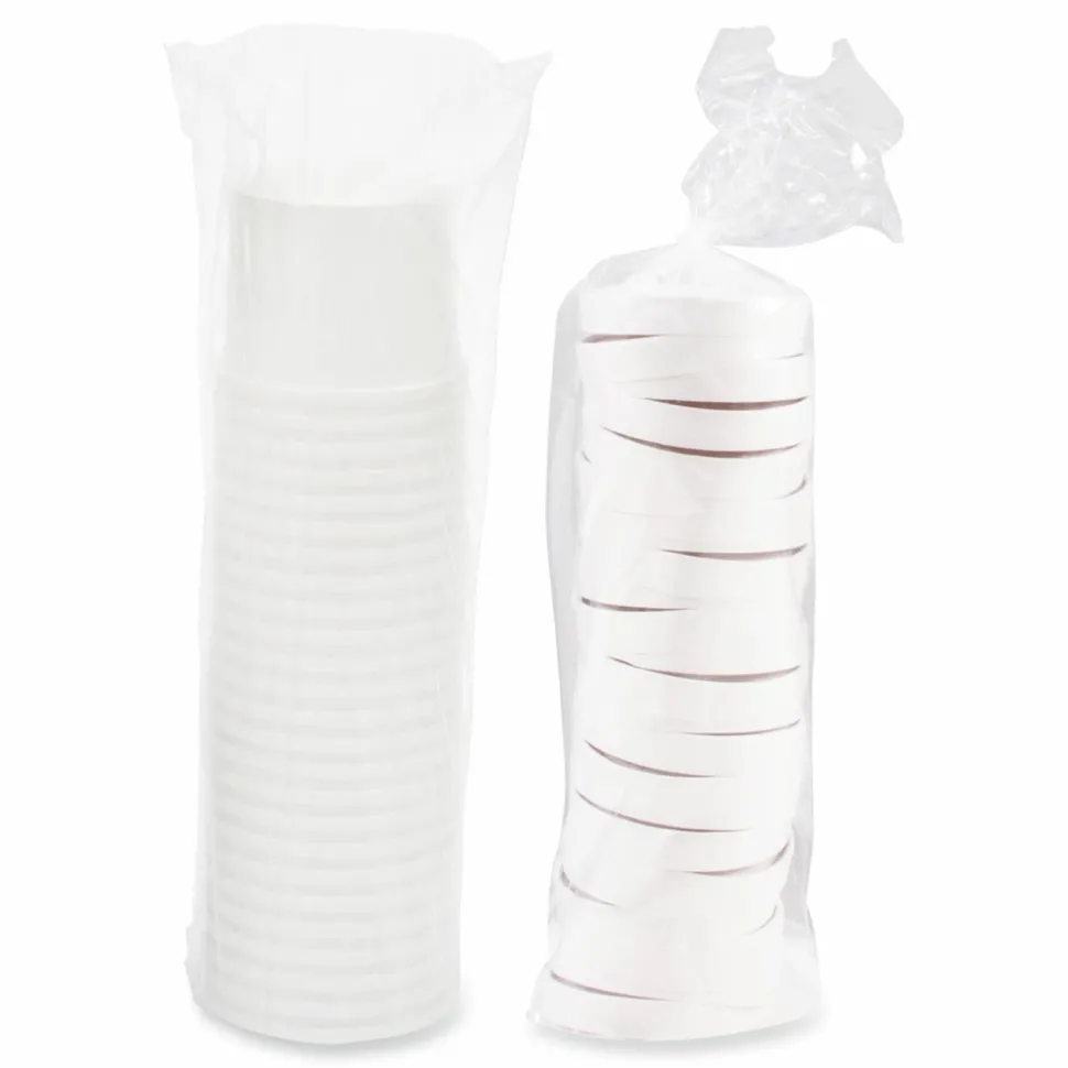 SOLO Flexstyle Food Lid Container, 12.1 oz, 3.6" Diameter, White, Plastic, 250/Carton
