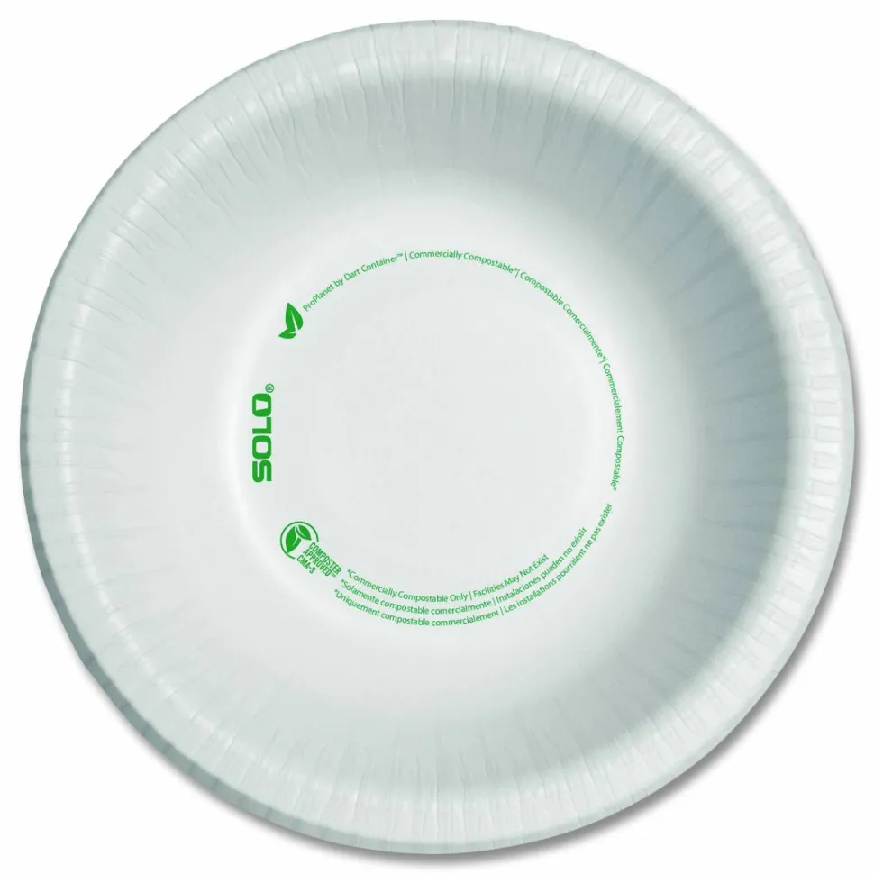 SOLO Paper Dinnerware, ProPlanet Seal, Bowl, 12 oz, White, 125/Pack