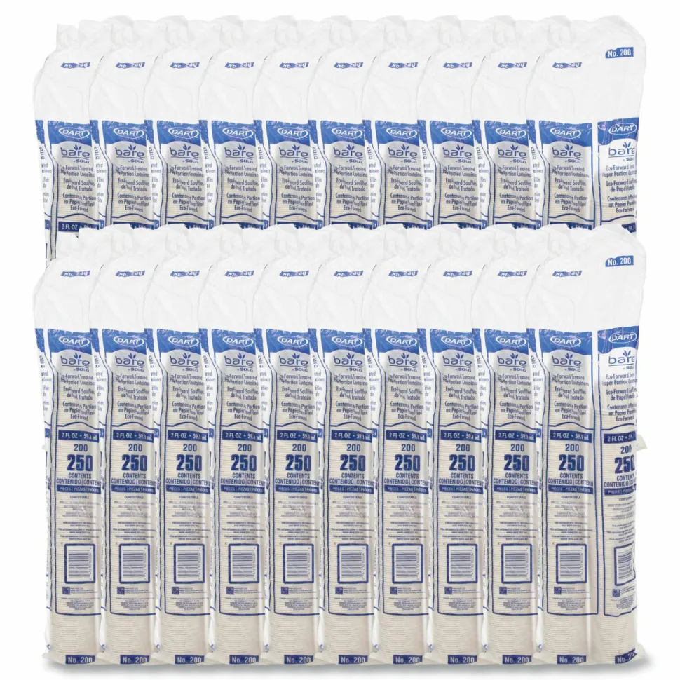 SOLO Paper Portion Cups, ProPlanet Seal, 2 oz, White, 250/Bag, 20 Bags/Carton