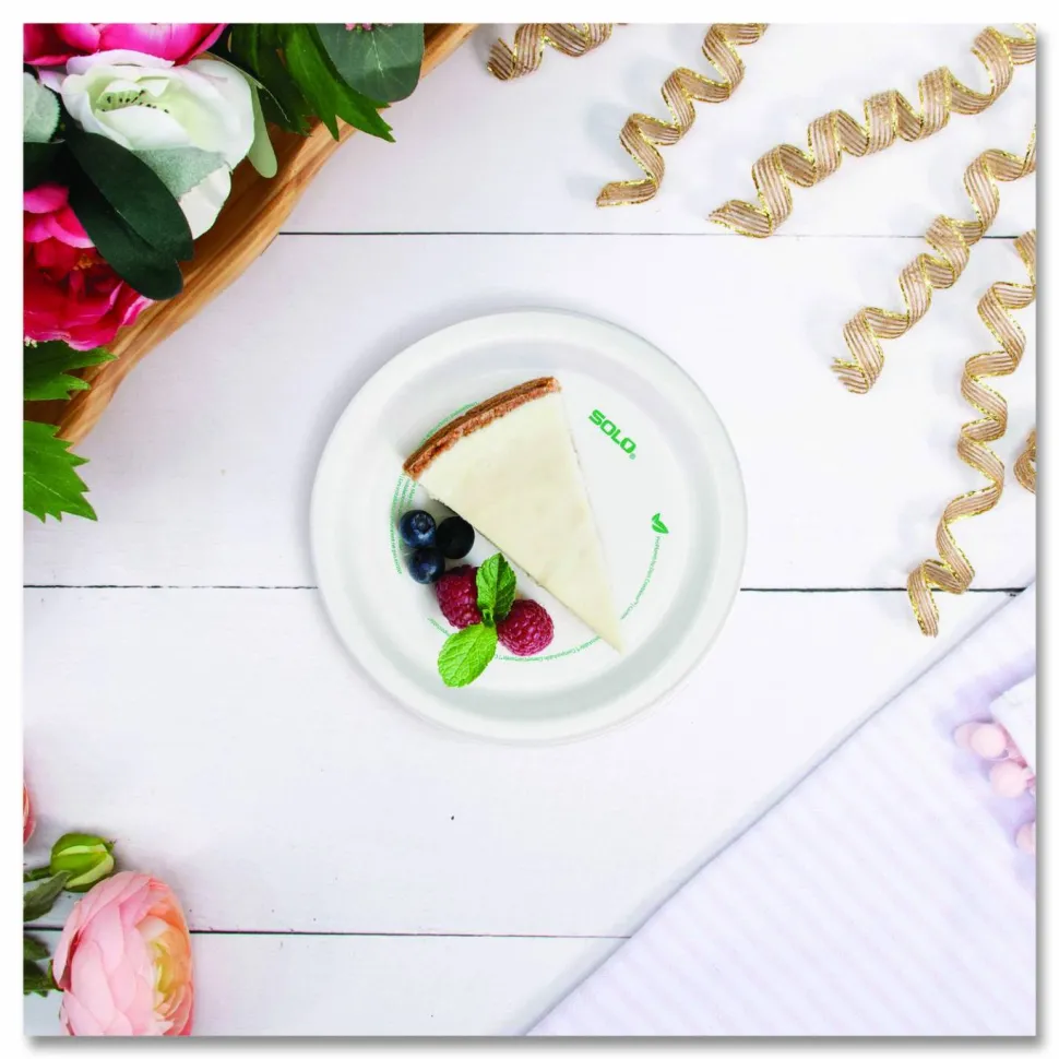 SOLO Paper Dinnerware, ProPlanet Seal, Plate, 6" dia, White, 500/Carton