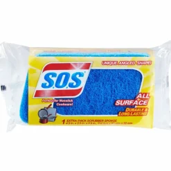 S.O.S All Surface Scrubber Sponge 4.5"H x 2.5"W x 0.9"D 4200 / Pallet Cellulose, Scrim Blue