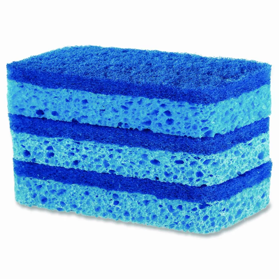 S.O.S All Surface Scrubber Sponge 5.3"H x 3"W x 0.9"D 3 Pack 8 / Carton Cellulose Blue