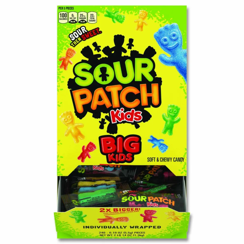 Sour Patch Kids Fruit Flavored Candy, Grab-and-Go, 240 Pieces/Box