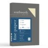 Southworth 25% Cotton Linen Business Paper, 32 lb Bond Weight, 8.5 x 11, Ivory, 250/Pack