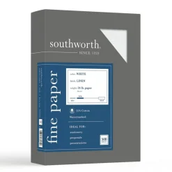 Southworth 25% Cotton Linen Business Paper, White, Letter (8.5