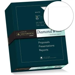 Southworth Diamond White 25% Cotton Business Paper, 8 1/2