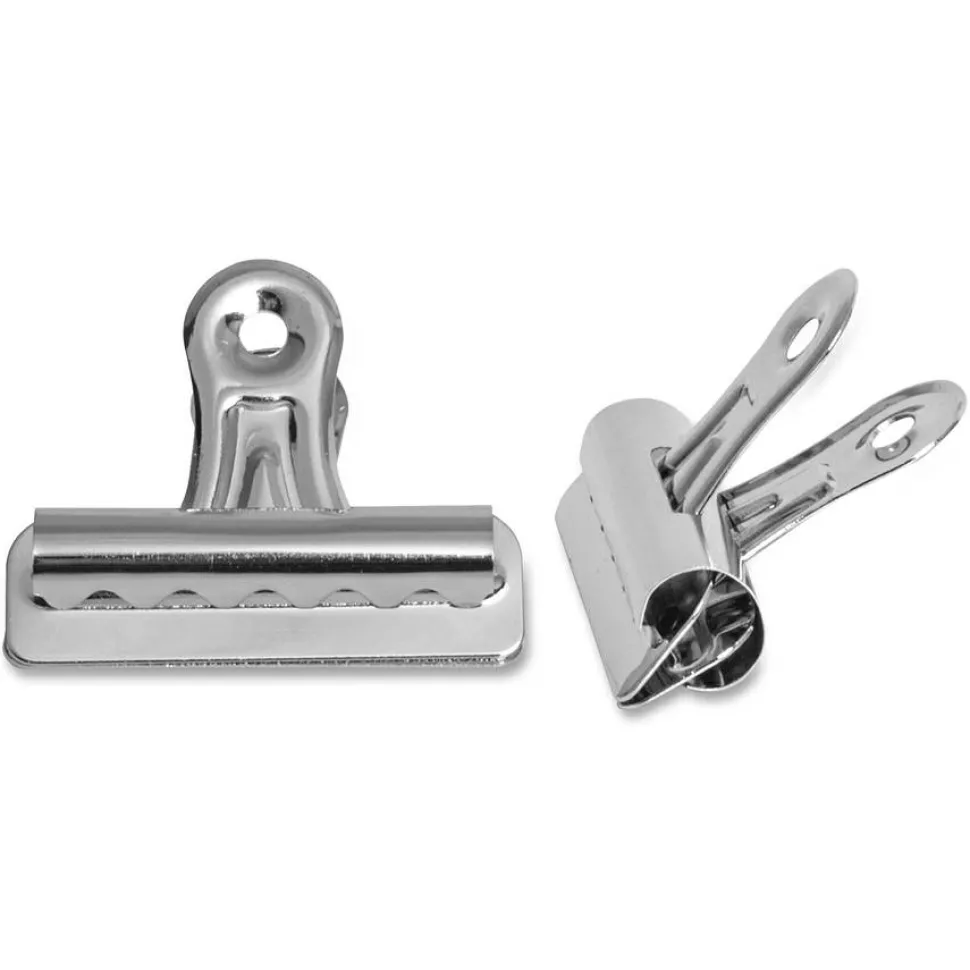 Sparco Boston Bulldog Clips, Size 2, 2 1/4" Wide, 11/32" Capacity, Silver, Box Of 36