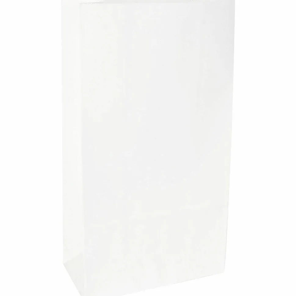 Sparco White Kraft Paper Bags