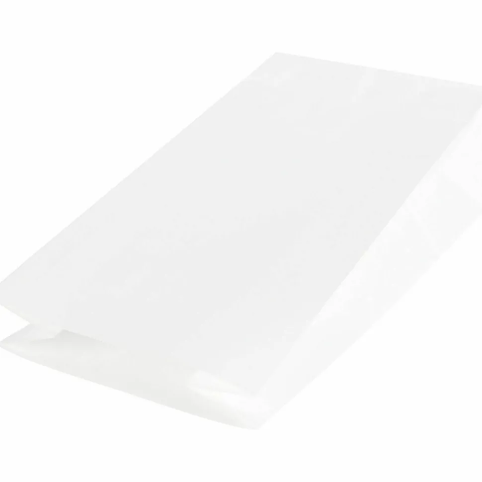 Sparco White Kraft Paper Bags
